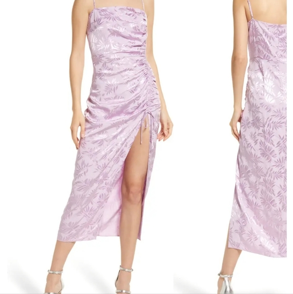 SAYLOR Dresses & Skirts - EUC Saylor Gardenia Floral Embroidered Midi Dress purple sz XS formal si…